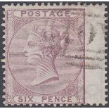 STAMPS GREAT BRITAIN : 1856 6d Lilac, very fine used with wing margin,