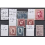 STAMPS BELGIUM Stock card of better issues mint STC £1044 in 2013.