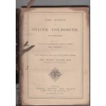 Old 1850's book "The Works of Oliver Goldsmith" book is rather tatty but there are some nice