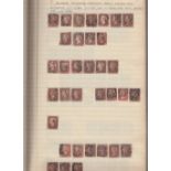 STAMPS GREAT BRITAIN : Album of 1841 QV Penny reds imperfs, numbers in MX (inc no.