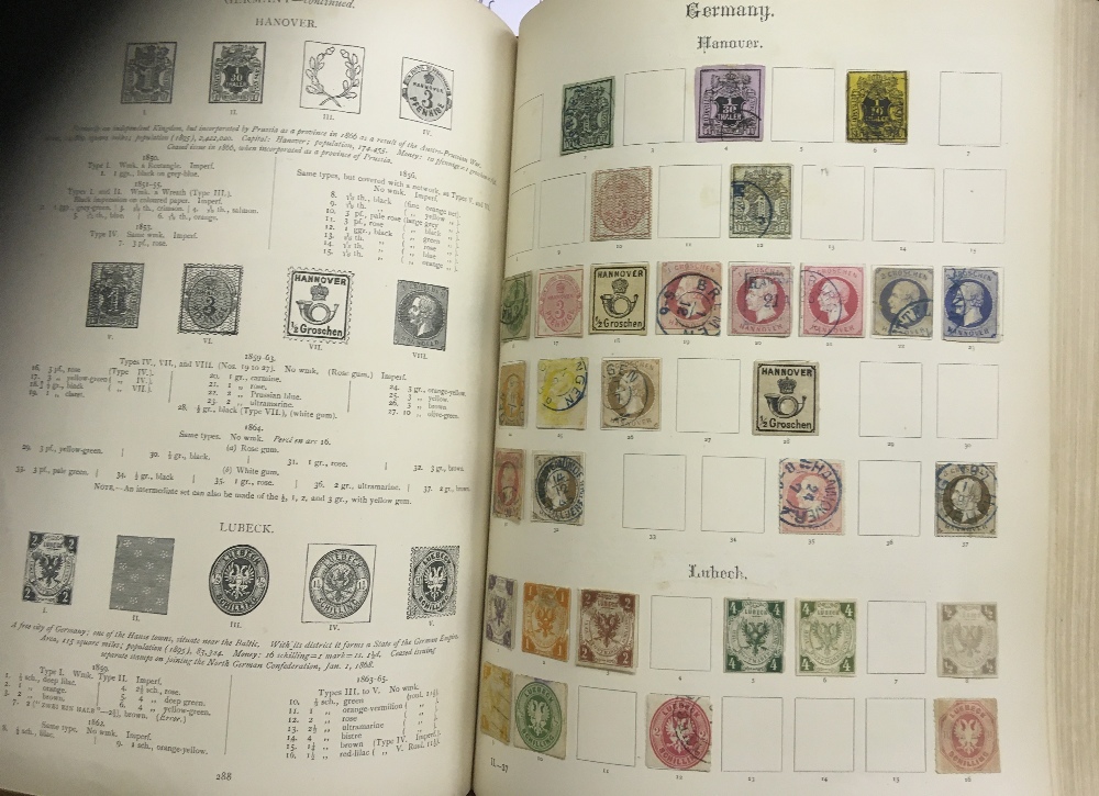 STAMPS : FOREIGN, a good condition, red leather bound Imperial printed album for foreign countries. - Image 8 of 9