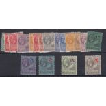 STAMPS ANTIGUA 1921 mounted mint set of 18 to 4/- SG 62-80