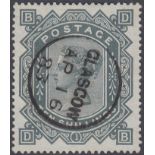 STAMPS GREAT BRIATAIN : 1883 10/- Grey Green on Blued Paper,