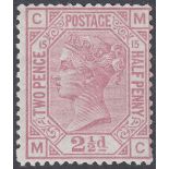 STAMPS GREAT BRITAIN : 1879 2 1/2d Rosy Mauve plate 15 (MC),