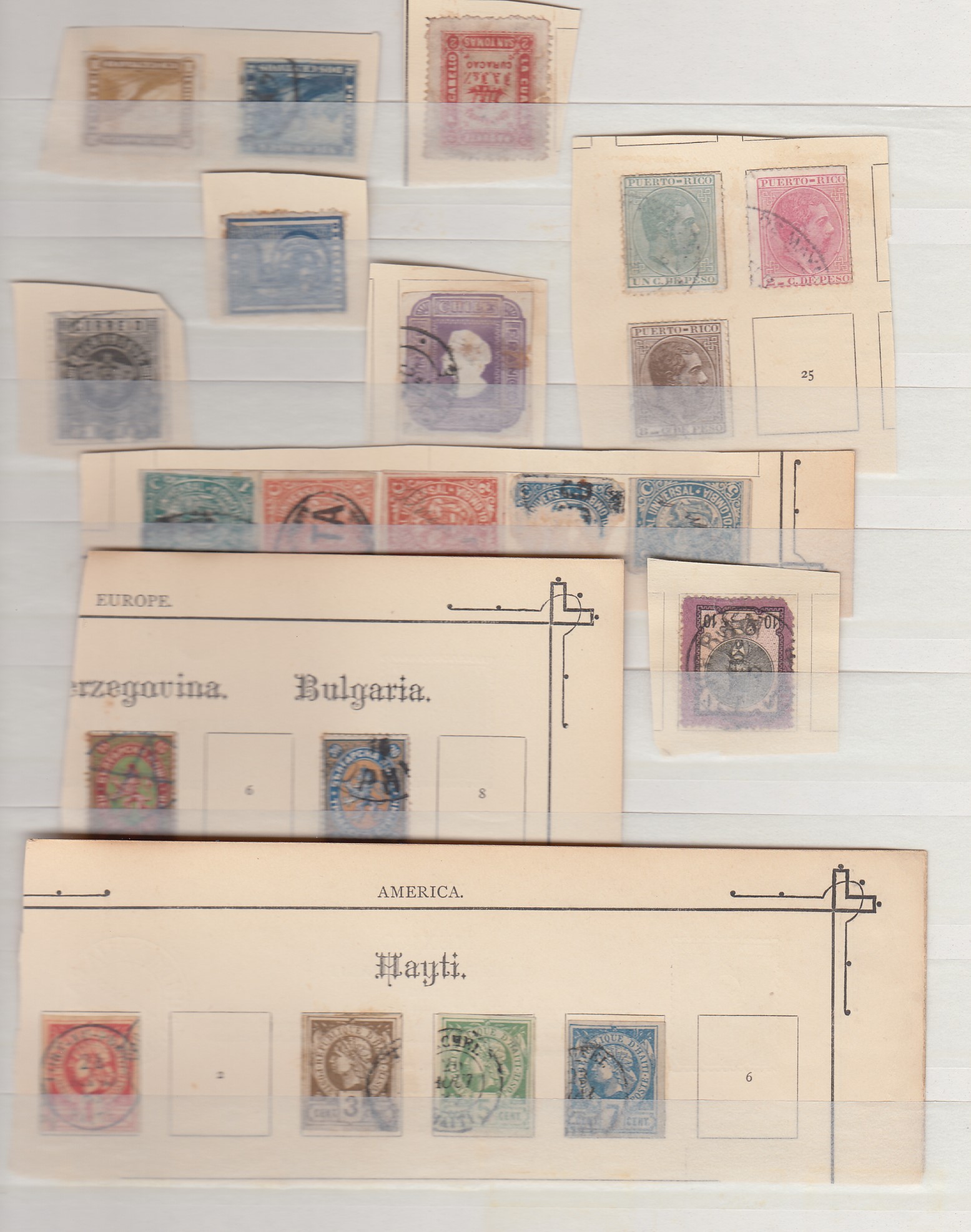 STAMPS : Stockbook with old classic stamps, noted to include early China Dragons, Haiti, Hawaii, - Image 5 of 7