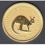 GOLD COINS : 2006 Australia Kangaroo $5 Nugget solid .