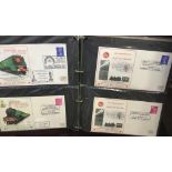 STAMPS : TRAINS, British Rail History illustrated cover collection in special album,