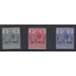 STAMPS BRITISH HONDURAS 1915 Specimen overprinted set of 3,