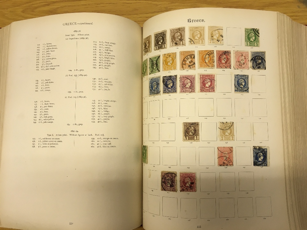 STAMPS : FOREIGN, a good condition, red leather bound Imperial printed album for foreign countries. - Image 5 of 9