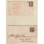 STAMPS FOR CHARITY : Small album with GB Penny reds on and off cover, 1841 imperf Reds, 46 covers