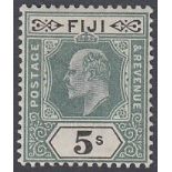 STAMPS FIJI 1903 5/- Green and Black,