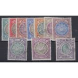 STAMPS ANTIGUA 1903 fine used set of ten to 5/- SG 31-40