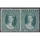 STAMPS GRENADA 1874 1d Blue-Green,