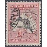 STAMPS AUSTRALIA 1929 £2 Black and Rose,