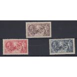 STAMPS GREAT BRITAIN : 1934 Seahorses re-engraved mounted mint set 2/6,