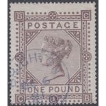 STAMPS GREAT BRITAIN : 1878 £1 Brown Lilac lettered CB,