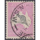 STAMPS AUSTRALIA 1915 10/- Grey and Bright Aniline Pink,