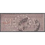 STAMPS GREAT BRITAIN : 1884 £1 Brown-Lilac,