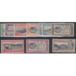 STAMPS ASCENSION 1934 mounted mint set to 5/-,