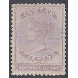 STAMPS CEYLON : 1864 1/2d Dull Mauve perf 12 1/2,