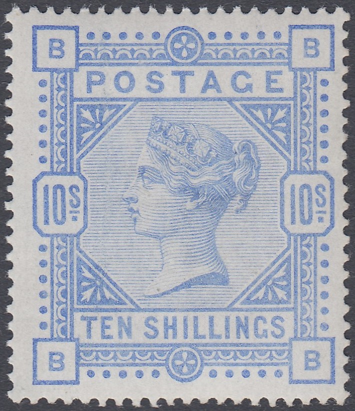 STAMPS GREAT BRITAIN : 1883 10/- Pale Ultramarine (lettered BB).