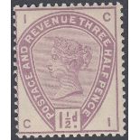 STAMPS GREAT BRITAIN : 1884 1 1/2d Lilac lettered CI,