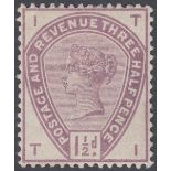 STAMPS GREAT BRITAIN : 1884 1 1/2d Lilac (TI) lightly mounted mint SG 188