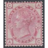 STAMPS GREAT BRITAIN : 1873-80 3d Rose, Plate 17, fine mounted mint,