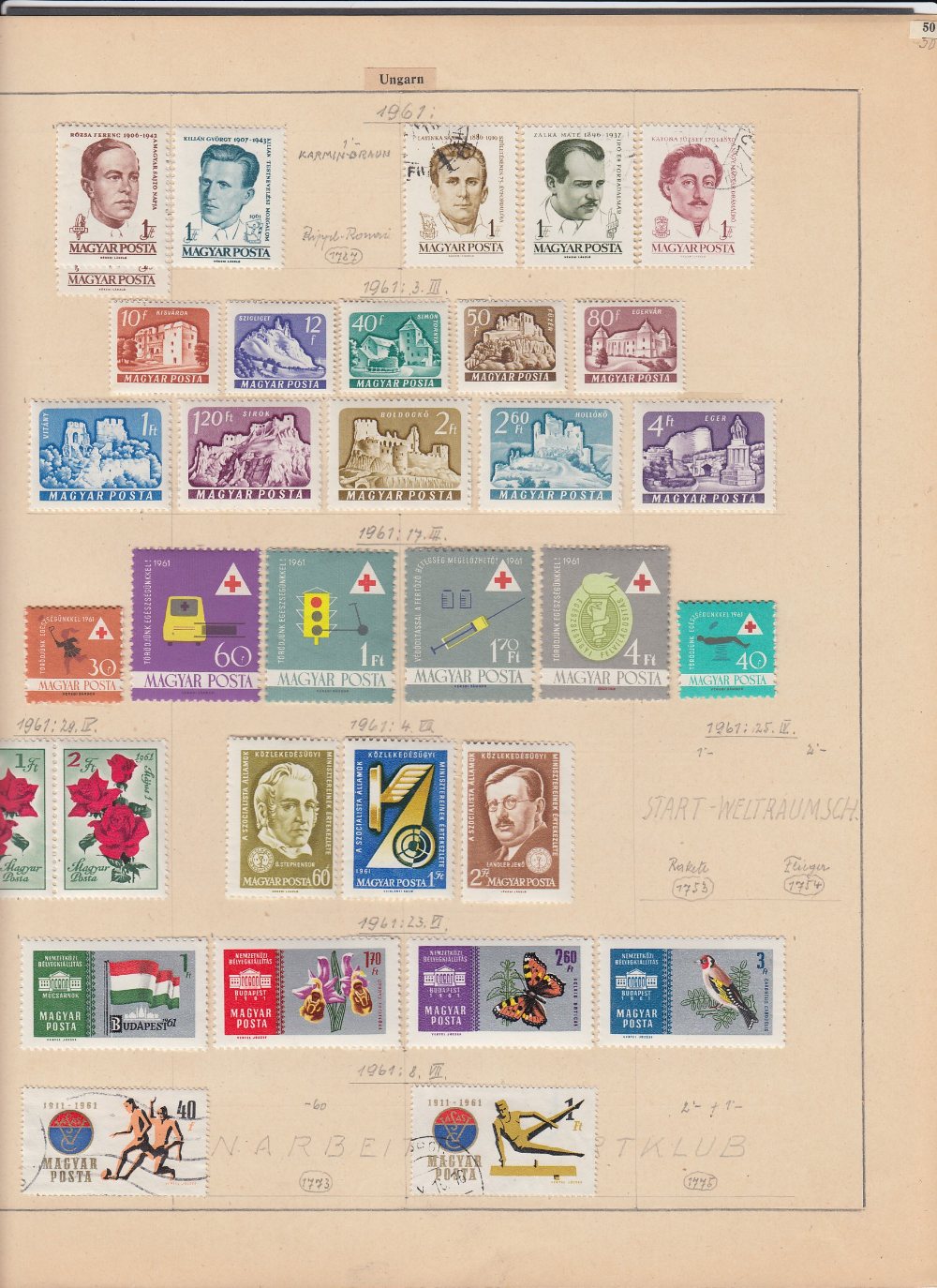 STAMPS HUNGARY Collection on album pages - Image 2 of 3