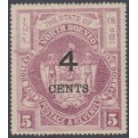 STAMPS NORTH BORNEO 1899 4c on $5 Bright