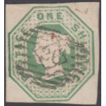 STAMPS GREAT BRITAIN : 1847 1/- Green Em