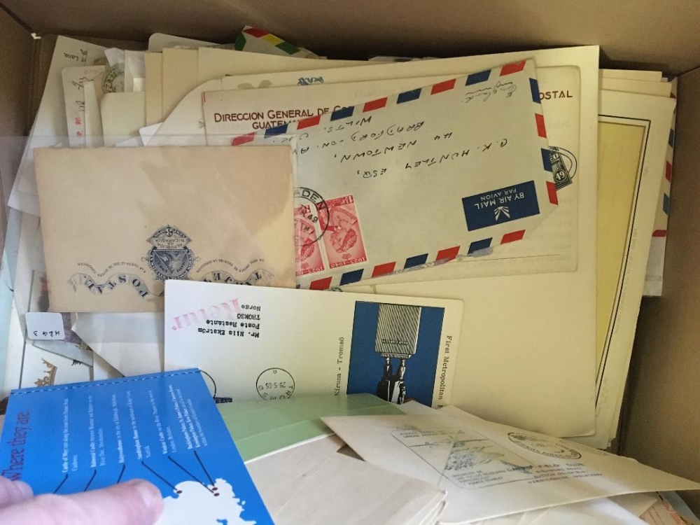 STAMPS POSTAL HISTORY : WORLD, box a good accumulation of covers & cards incl airmail, - Image 2 of 3