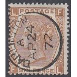 STAMPS GREAT BRITAIN : 1872 6d Deep Ches