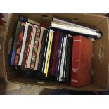 Box of empty year books (no stamps) plus