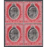 STAMPS MALTA 1905 1d Black and Red, moun