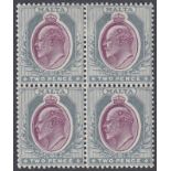 STAMPS MALTA 1905 2d Purple and Grey, mo