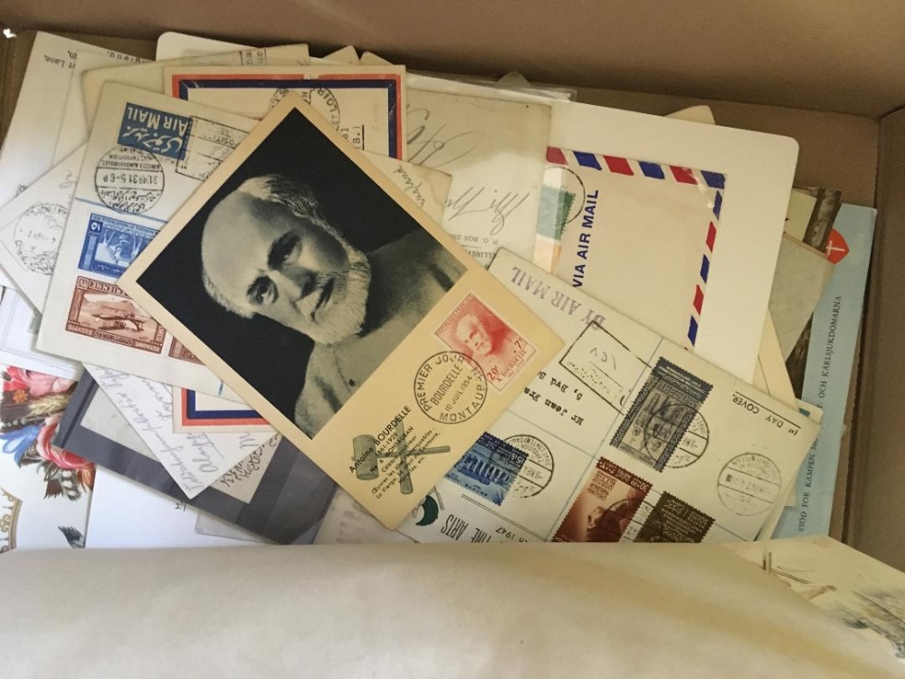 STAMPS POSTAL HISTORY : WORLD, box a good accumulation of covers & cards incl airmail, - Image 3 of 3