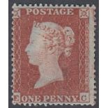 STAMPS GREAT BRITAIN : 1854 1d Red Brown