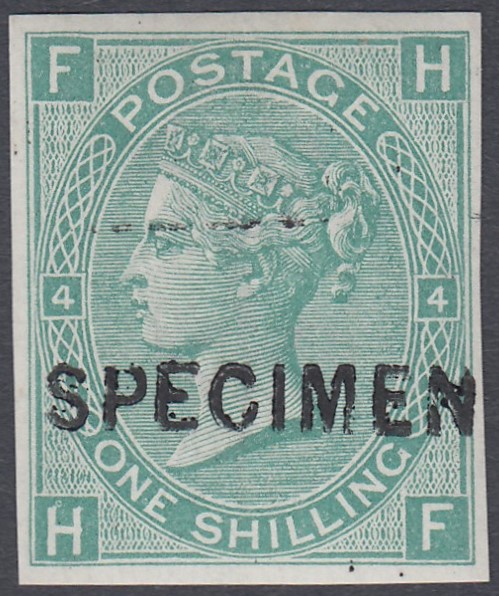 GREAT BRITAIN STAMPS : 1867 1-/- IMPERF plate 4,