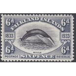 STAMPS FALKLANDS : 1933 6d Centenary Black and Slate,