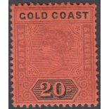 STAMPS GOLD COAST : 1894 20/- Dull Mauve and Black Red,