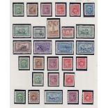 STAMPS CANADA : George VI lightly M/M issues on album page incl 1942 set of 14,