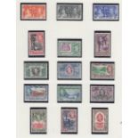 STAMPS BRITISH HONDURAS : 1938 GVI set of 12, lightly M/M on album page, SG 150-61.