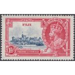 STAMPS FIJI : 1935 Silver Jubilee, 1 1/2d with 'diagonal line by turret' variety, fine M/M, SG 242f.