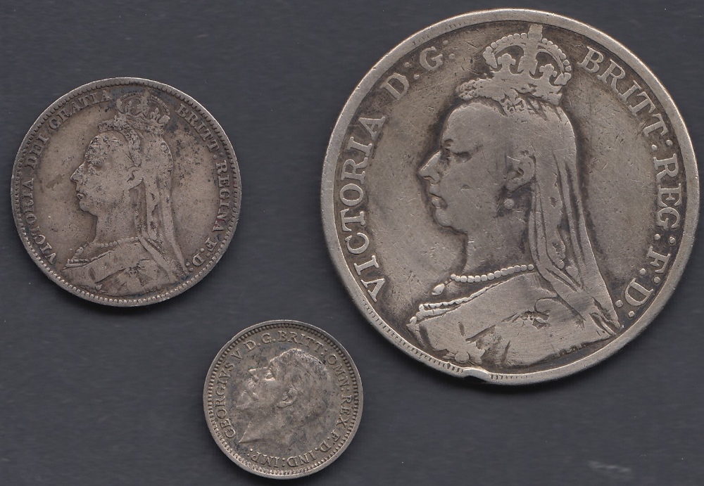 COINS : 1889 Great Britain silver crown,