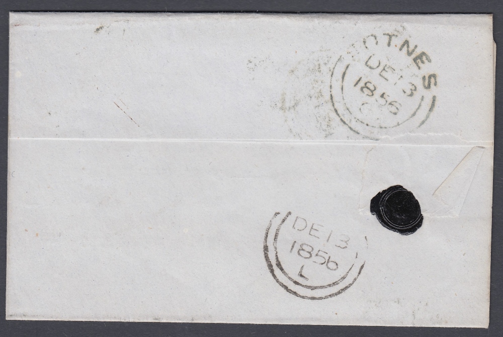 STAMPS : POSTAL HISTORY : 1856 Penny Star on printed letter sheet Exeter and Exmouth Railway. - Image 3 of 3