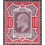 GREAT BRITAIN STAMPS : 1910 10d Dull Purple and Scarlet, Superb unmounted mint ,