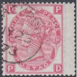 GREAT BRITAIN STAMPS : 1873 3d Rose Plate 10, very fine used, cancelled by July 23 1873 CDS,