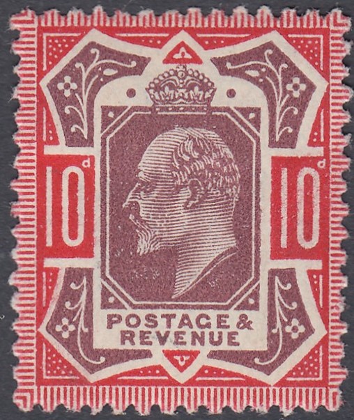 GREAT BRITAIN STAMPS : 1911 10d Dull Reddish Purple and Aniline Pink,