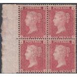 GREAT BRITAIN STAMPS : 1864 1d Red Plate 98,